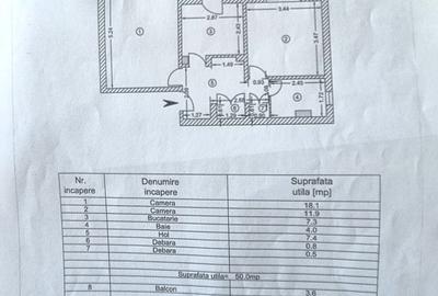 Apartament 2 camere decomandate, etaj 4, zona I.C. Frimu - 1
