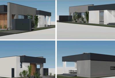 Vila moderna parter. 4 camere, eficienta energetic Via Carmina Arad, comision 0 - 7