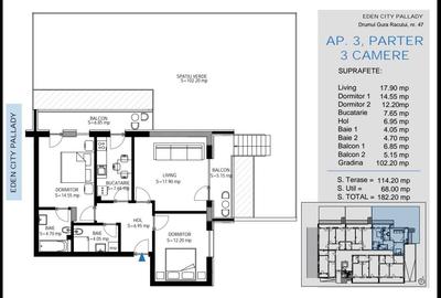 Apartament 3 camere cu GRADINA PROPRIE,Pallady,Metrou,DISCOUNT 10.000E - 1