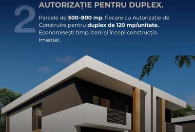 Teren autorizatie duplex, 500mp, utilitati, Chinteni - 3
