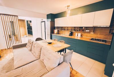 Apartament cu 2 camere semidecomandat, mobilat în Pipera