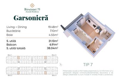 Garsoniera | DIRECT DEZVOLTATOR | Biruinței 75 - 19