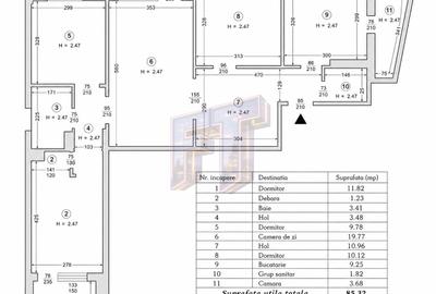 Apartament 4 camere Vatra Luminoasă, 97,72 mp total, etaj 8/10 - 14