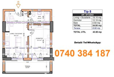 2 camere - tip Studio 44mp ~ Bloc Nou, Zona linistita, Parc, Metrou M2 - 9