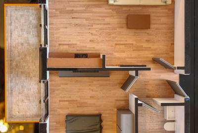 Studio dublu 44 Bloc Nou | Dormitor separat  | Incalzire Pardoseala | Comision 0 - 9
