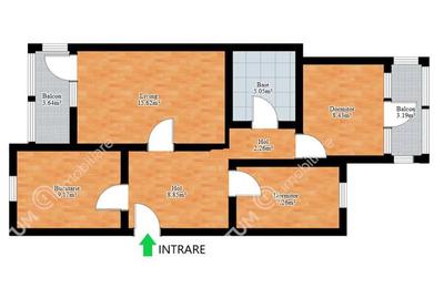 Apartament cu 3 camere decoamndate in zona Valea Aurie din Sibiu - 9
