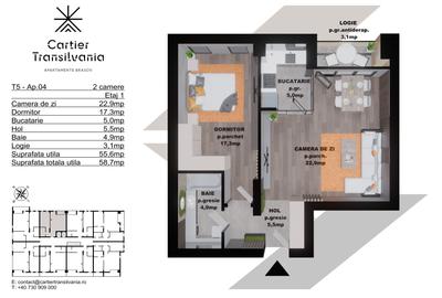 TRANSILVANIA RESIDENCE- CARTIER TRANSILVANIA, APARTAMENT 2 CAMERE - 16