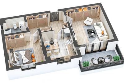 Apartament de vanzare MIhai Viteazu 2 camere 60 mpu si balcon SIBIU - 5