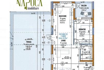 Apartament 2 camere de vanzare in Intre Lacuri, Cluj Napoca - 1