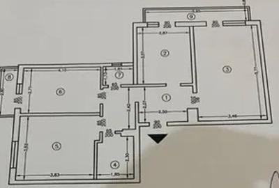 Apartament cu 3 camere decomandat în Frumoasa