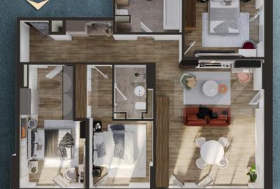 Ap. 4 camere[92 mp] Ansamblu rezidential standard NZEB_zona RIVUS - 2