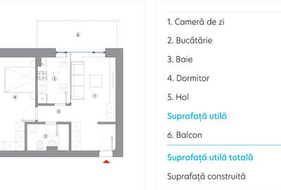Apartament 2 Camere / Hils Titanium / 57 mp / Comision 0% - 1