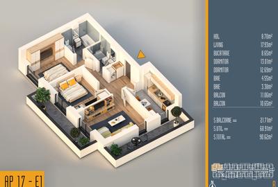 Neofort 84-Apartament decomandat 3 cam , incalzire in pardoseala,parcare inclusa - 13