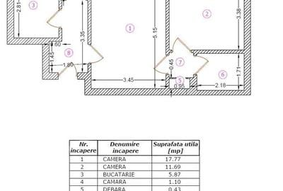APARTAMENT DE VÂNZARE CU DOUĂ CAMERE IN ZONA PAJURA SEC.1 - 1