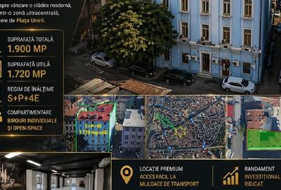 Birou, 1720 mp în Ultracentral