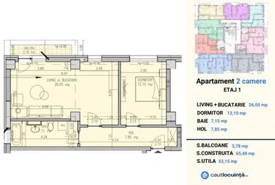 De vanzare Apartament 2 camere - Sisesti -Baneasa - Comision 0% - 22