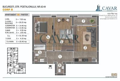 Apartament 3 Camere Decomandat Proiect Cavar Residence - 11
