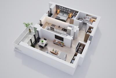 Apartament 2 camere , cartier nou cu multe spatii verzi - 4