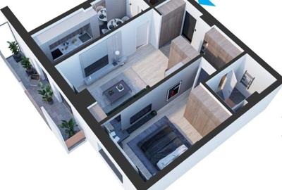 Apartament cu 2 camere decomandat în Nicolina