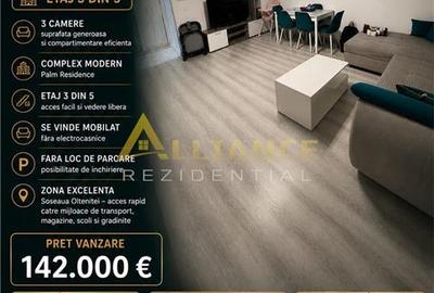 Palm Residence Soseaua Oltenitei Apartament 3 camere 2 bai mobilat - 1
