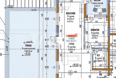 Apartament cu 2 camere semidecomandat în Mărăști