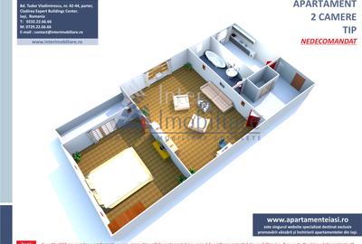 Apartament 2 camere nedecomandat, 50mp Tudor Vladimirescu,Bucsinescu, ID:162154 - 1