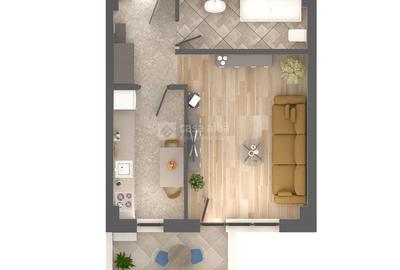 Apartament 1 camera, bloc nou, Podu Ros, intabulat! - 5
