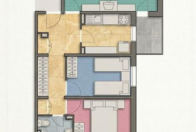 OCAZIE: 3 camere, 2 balcoane, decomandat, zona Lipovei - 8