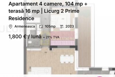 Apartament 4 camere, 104 mp + terasă 16 mp | Licurg 2 Prime Residence - 1