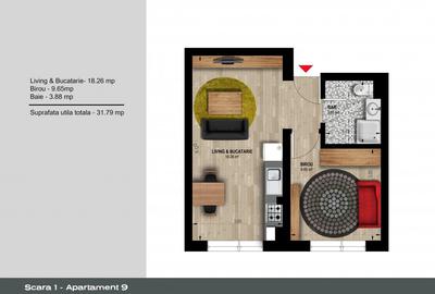 Apartament 2 camereDirect Dezvoltator Weiner 12 Residence Militari - 15