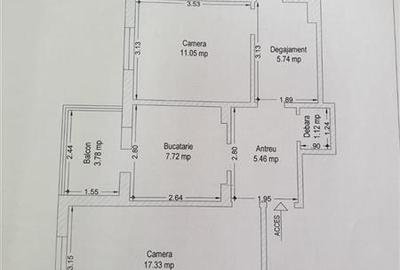 Apartament cu 3 camere decomandat, mobilat în Circumvalațiunii