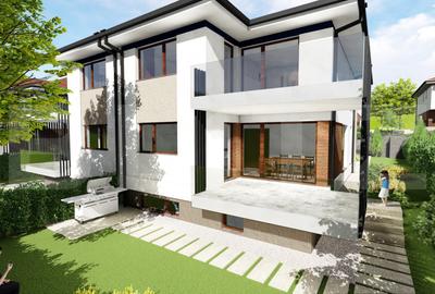 Casă modernă 192 mp, 6 camere, Living, Bucatarie, ansamblu premium - 5