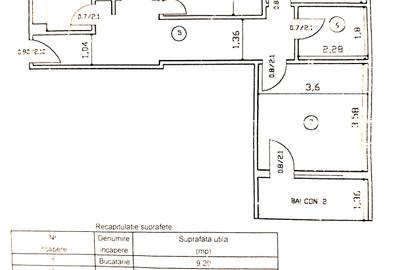 Apartament 3 camere decomandat, bloc 1994 - 1