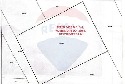 Teren 1423 mp cu deschidere 32 m | Posibilitate lotizare | P+2 Gageni - 1