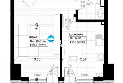 Apartament cu o camera (open space), Royal Town Copou - 2