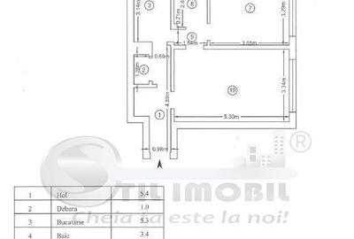 CENTRU BLOC GULIVER 3 CAMERE  LIBER ETAJ INTERMEDIAR - 1
