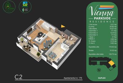 Apartament excelent tip duplex, 4 camere + terasa - Bd.Metalurgiei - 11