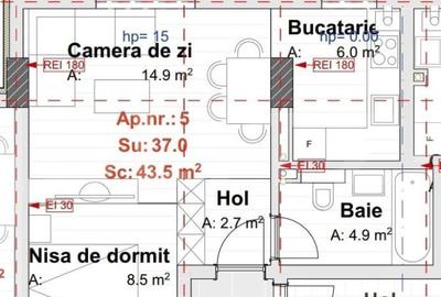Apartament 1 camera, 37 mp, zona Manastur - Metro/Amethyst - 3