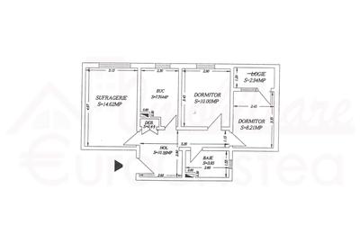 Apartament cu 3 camere de vânzare în Mangalia, 600 m până la plajă . - 8