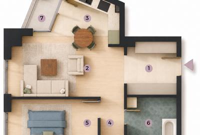 Apartament de vanzare, 2 camere, bloc C1, Zona Tatarasi-Venetia - 3