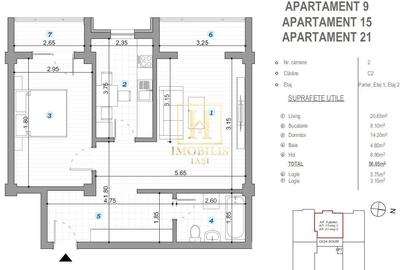 Apartament 2 camere Dec 63mp 115000 euro Valea lupului - 8