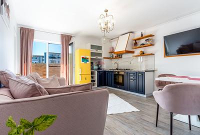 Vând apartament, 2 camere, cu gradina, de 44 mp utili, Floresti - 1