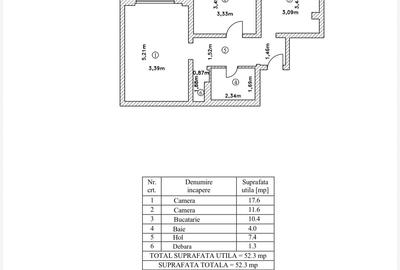 Apartament cu 2 camere decomandat în Tineretului
