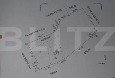 Teren Construcții extravilan de 5526 mp, în Exterior Nord