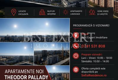 Apartament cu 3 camere semidecomandat în Theodor Pallady
