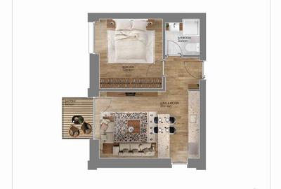Apartament cu 2 camere in Amber Forest - 12