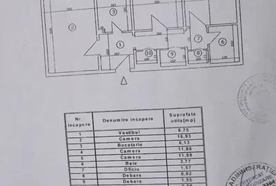 Apartament 3 camere decomandat, 71 mp, bloc reabilitat, balcon, zona Militari - 1