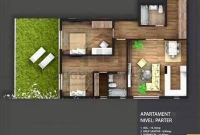 Apartament 3 camere langa padure, grădină privată si loc parcare, Iancu Nicolae - 1