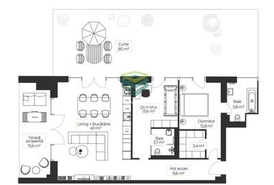 Apartament 3 Camere cu Gradina | Arhitectura Moderna | Spatios - 3