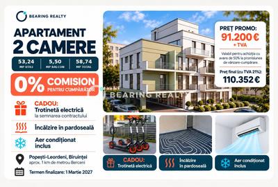 0% comision | 2 camere spatios | Bloc boutique | Popesti Leordeni - 1